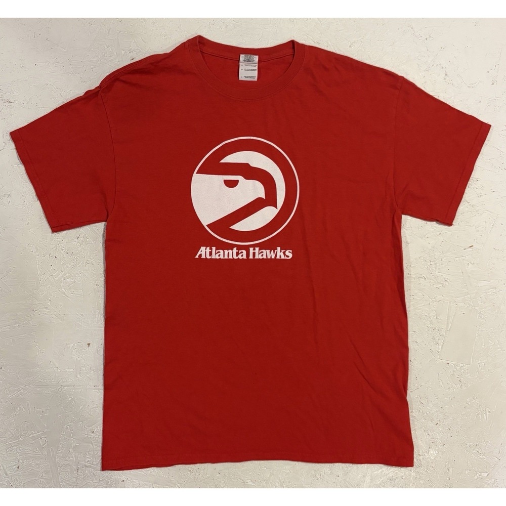 Atlanta Hawks Short Sleeve Shirt Mens Large Red NBA Basketball